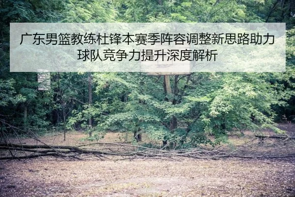广东男篮教练杜锋本赛季阵容调整新思路助力球队竞争力提升深度解析